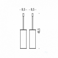 Colombo Design Plus Ершик для унитаза, напольный, с латунной колбой, цвет: matt black W4961.NM