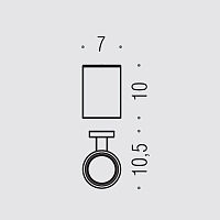 Colombo Design Plus Стакан подвесной, матовое стекло, латунь, цвет: matt white W4902.BM