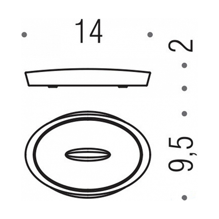 Colombo Design Plus Мыльница настольная, латунь, цвет: graphite W4940.GL