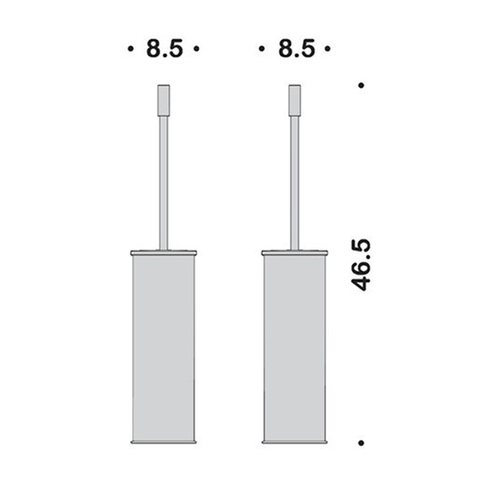 Colombo Design Plus Ершик для унитаза, напольный, с латунной колбой, цвет: graphite W4961.GL