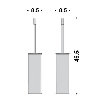 Colombo Design Plus Ершик для унитаза, напольный, с латунной колбой, цвет: graphite W4961.GL