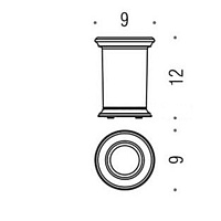 Colombo Design Positano Стакан настольный, матовое стекло, латунь, цвет: chrome B3641.CR-VAN