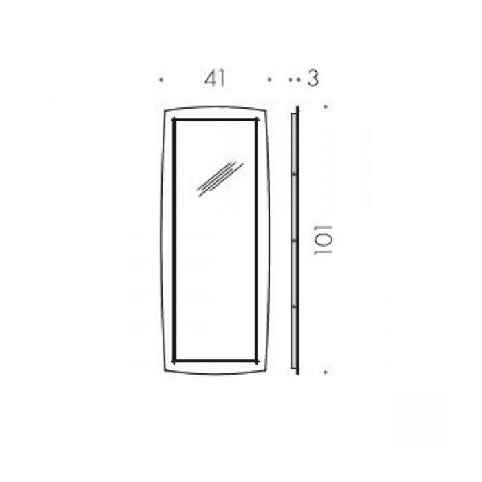 Colombo Design Design Portofino Зеркало 41x101 см, цвет: хром B2018