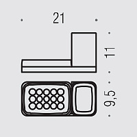 Colombo Design Time Мыльница настольная со стеклянной чашей, латунь, цвет: chrome W4272.CR-VAN