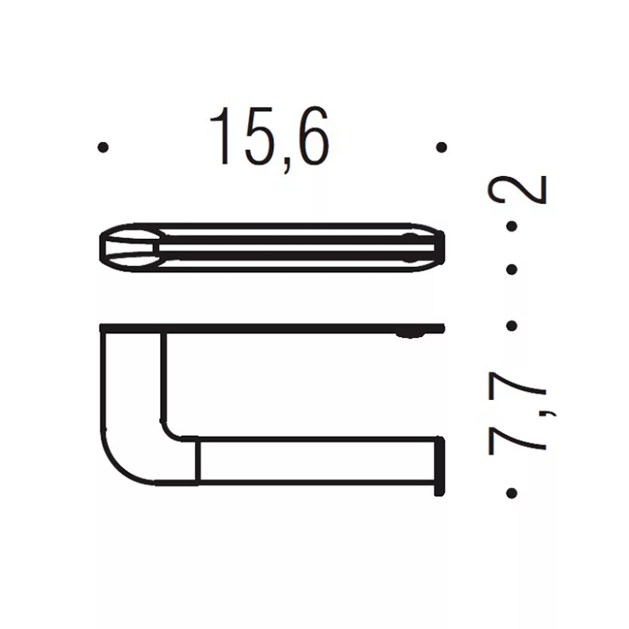Colombo Design Trenta Держатель туалетной бумаги, подвесной, цвет: chrome B3008.CR