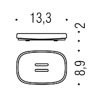 Colombo Design Trenta Мыльница настольная, латунь, цвет: matt black B3040.NM