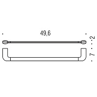 Colombo Design Trenta Полотенцедержатель 49,6 см, подвесной, цвет: matt black B3010.NM