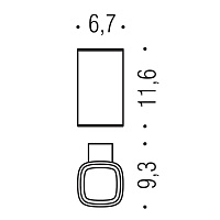 Colombo Design Trenta Стакан подвесной, латунь, цвет: chrome B3002.CR