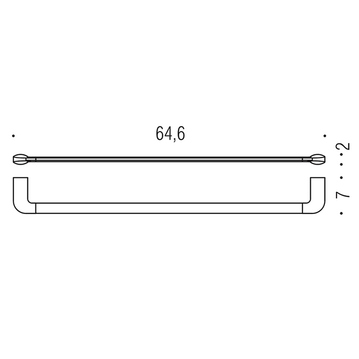 Colombo Design Trenta Полотенцедержатель 64,6 см, подвесной, цвет: chrome B3011.CR