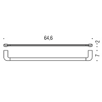 Colombo Design Trenta Полотенцедержатель 64,6 см, подвесной, цвет: chrome B3011.CR