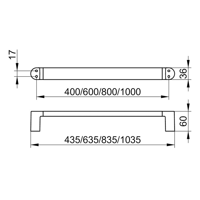 Keuco Elegance Полотенцедержатель 100 см, цвет: хром 11601 011000