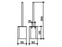 Keuco Plan Туалетный ершик, цвет: хром 14972 010200