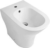 Kerasan Aquatech Биде напольное 55,5x33,5 см, с 1 отв. под смес., с переливом и креп., цвет: Bianco 372101*1