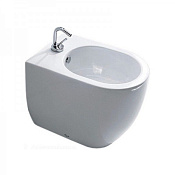 Kerasan Flo Биде напольное 56x37 см, с 1 отверстием под смеситель, с перел. и креп., цвет: Bianco 312201*1