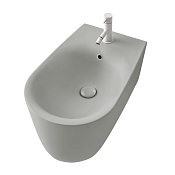 Kerasan Nolita Биде подвесное 55x35 см, с 1 отвер. под смеситель, с креп. и перел., цвет: Grigio mat 532559*1