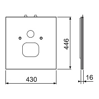 Tece Lux Нижняя панель из стекла для унитаза-биде, цвет: белый глянцевый 9650109