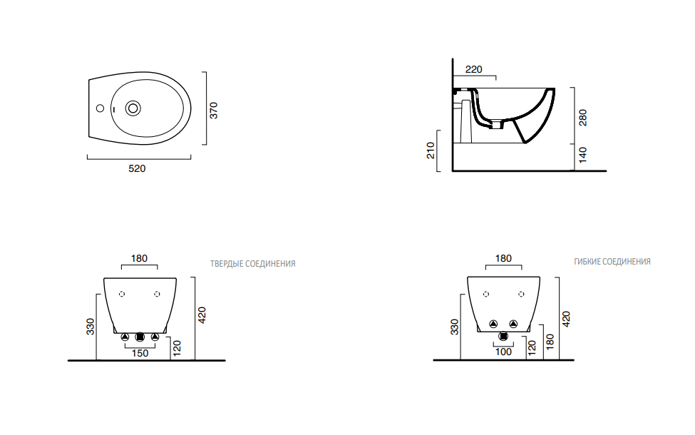 Catalano Italy Биде подвесное 37x52 см, 1 отв., с переливом, покр. Cataglaze, цвет: белый глянцевый 0718521001