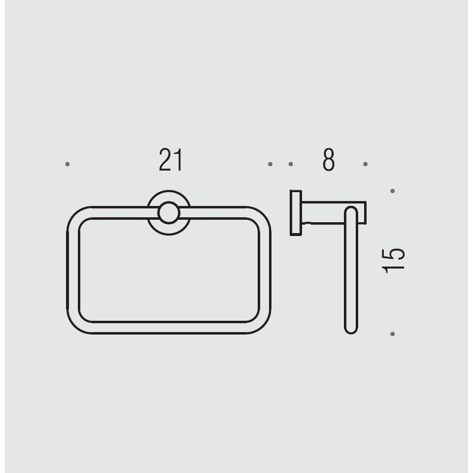 Colombo Design Plus Полотенцедержатель-кольцо, цвет: graphite W4931.GL