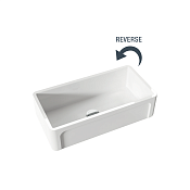 Kerasan Hannah Yorkshire Кухонная мойка керамическая 91,4x47 см, толщина 3 см, цвет: Bianco 542201