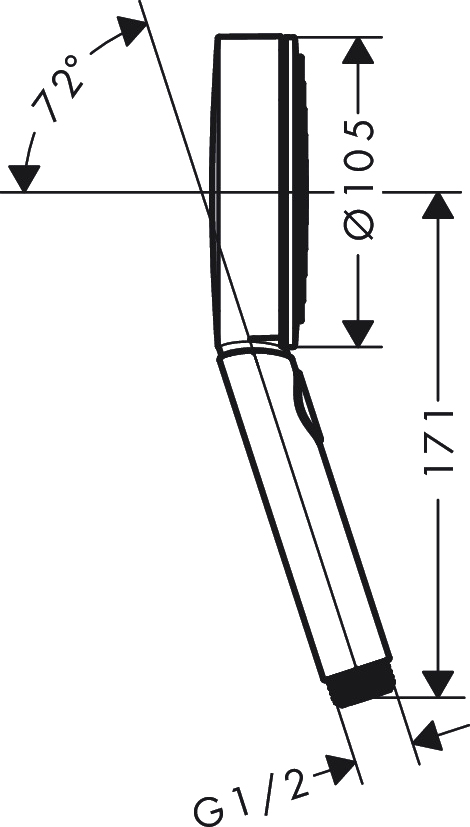 Hansgrohe Pulsify S Ручной душ 1 вид струи Green, цвет: матовый белый 24121700