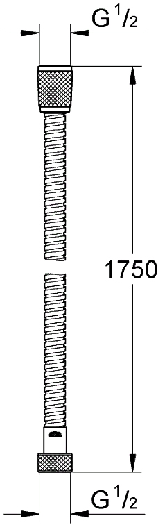 Grohe Relexa Душевой шланг, алюминий, шланг 175 см, цвет: хром 28139000