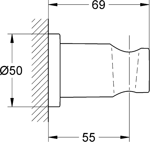 Grohe Rainshower Настенный держатель, 5х6,9хh5 см, пластик, цвет: медь 27074DA0