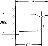 Grohe Rainshower Настенный держатель, 5х6,9хh5 см, пластик, цвет: медь 27074DA0