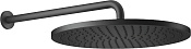 DornBracht Rounded generic Верхний душ 40 см, с душевым кронштейном 45 см., 14 л/мин, цвет: черный 28659970-33