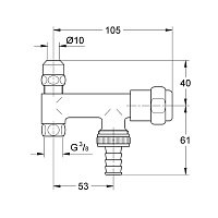 Grohe Eggemann WAS Запорный вентиль, цвет: хром 41030000