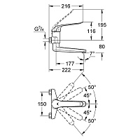 Grohe Euroeco Speсial Смеситель для раковины, цвет: хром 32772000