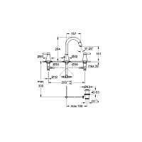Grohe Grandera Смеситель для раковины, с донным клапаном, длина излива 16,1 см, цвет: медь 20389DA0