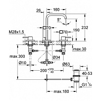 Grohe Allure Смеситель для раковины, с донным клапаном, высота излива 19 см, цвет: хром 20188000