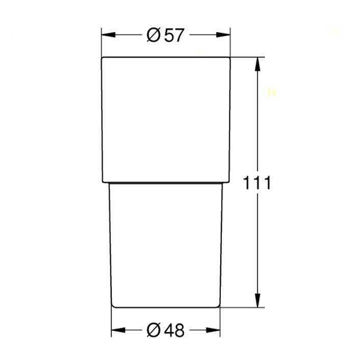 Grohe Atrio New Стакан для зубных щеток настольный, керамический, цвет: стекло 40254003