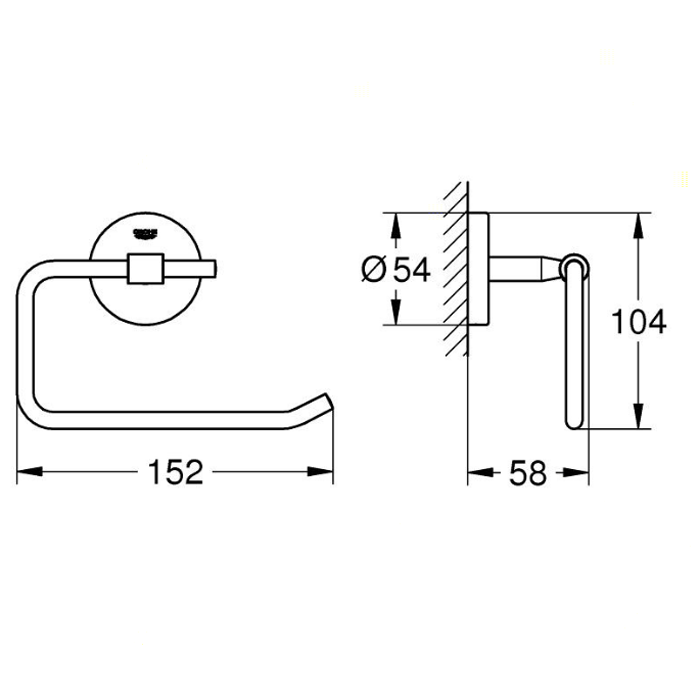 Grohe Bau Cosmopolitan Держатель туалетной бумаги, цвет: хром 40457001