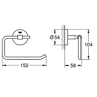 Grohe Bau Cosmopolitan Держатель туалетной бумаги, цвет: хром 40457001