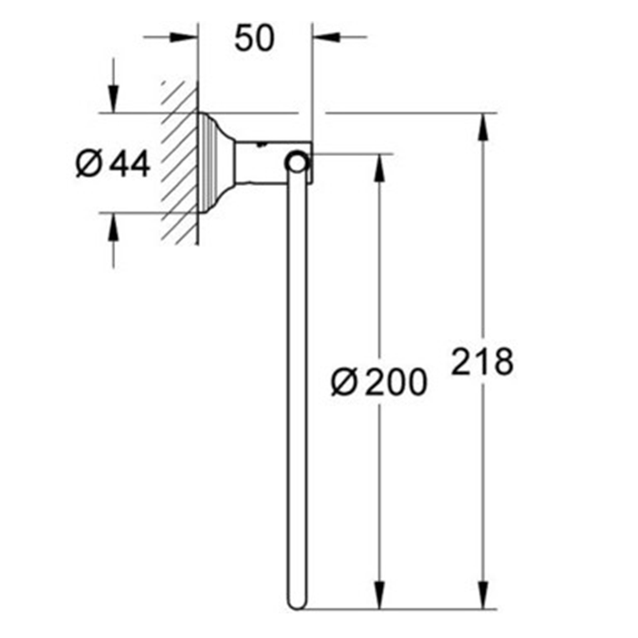 Grohe Essentials Authentic Полотенцедержатель-кольцо 20 см, цвет: хром 40655001