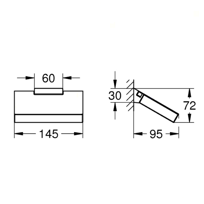 Grohe Selection Cube Держатель бумаги с крышкой 40781000