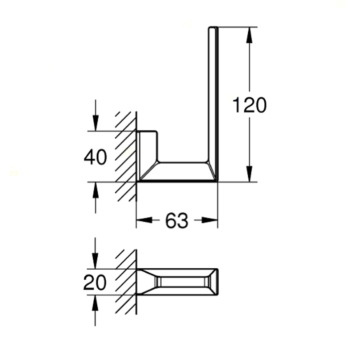 Grohe Selection Cube Держатель зап. рулона бумаги 40784000