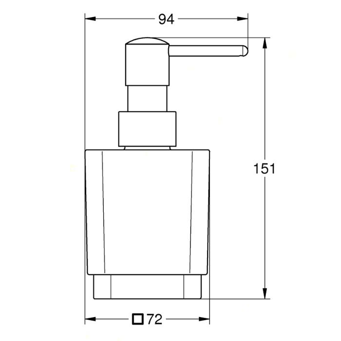 Grohe Selection Cube Дозатор для жидкого мыла настольный, стеклянная колба, цвет: хром 40805000