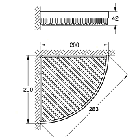 Grohe Selection Cube Полочка-решетка угловая 40809000
