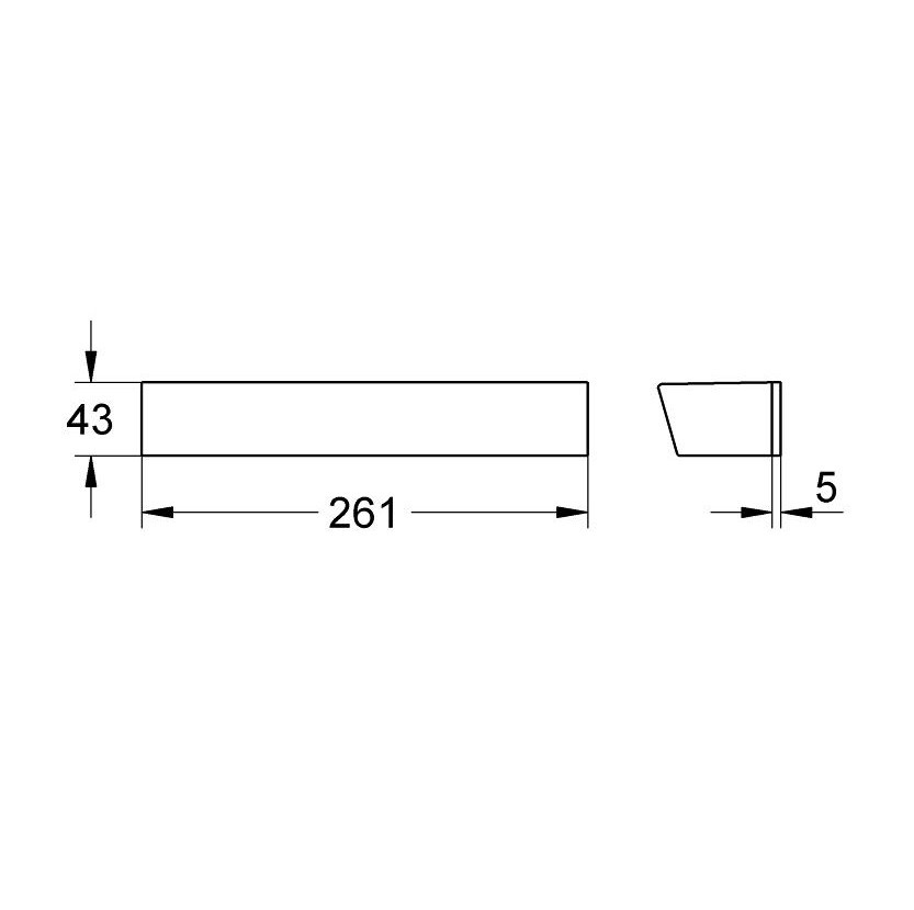Grohe Grohtherm 2000 New Полочка металлическая съемная для термостата, цвет: хром 18608001
