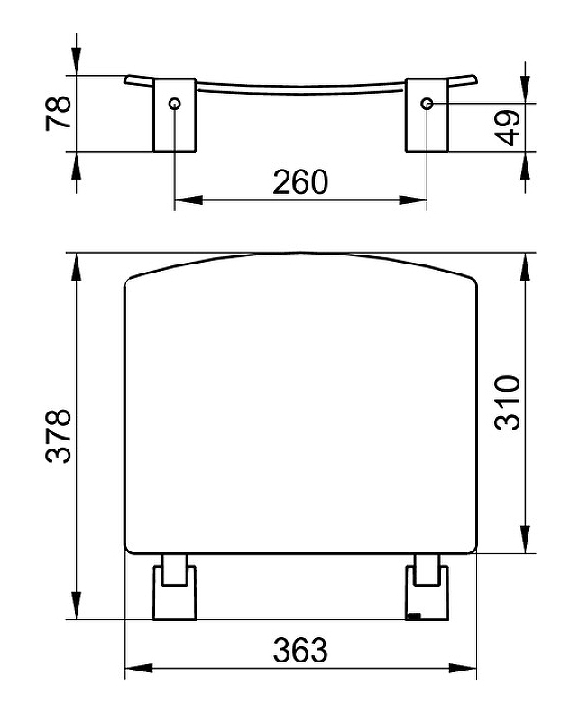 Keuco Plan Сидение, цвет: хром/темно-серый 14980 010037