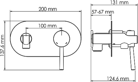 Wasserkraft Main Гигиенический душ со смесителем и встраиваемой частью, цвет: хром 4138
