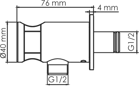 Wasserkraft Sauer Шланговое подключение, 6х7,2хh6 см, цвет: золото A189