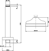 Nicolazzi Doccia Верхний душ, 20х20хh28 см, цвет: бронза 5732BZ20