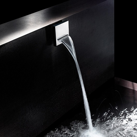 Bossini Ole Излив для ванны настенный 10x1 см, каскадная струя, цвет: chrome E86908.030