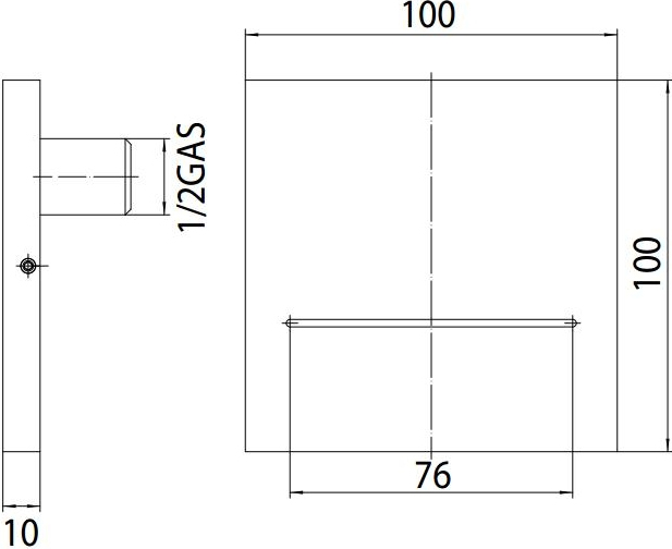 Bossini Ole Излив для ванны настенный 10x1 см, каскадная струя, цвет: chrome E86908.030