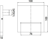 Bossini Ole Излив для ванны настенный 10x1 см, каскадная струя, цвет: chrome E86908.030
