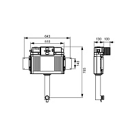 Tece Base Застенный бачок для напольного унитаза 9041308