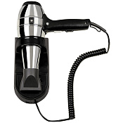 Colombo Design Hotel Collection Фен настенный с держателем 1300W, цвет: black B9994.NE